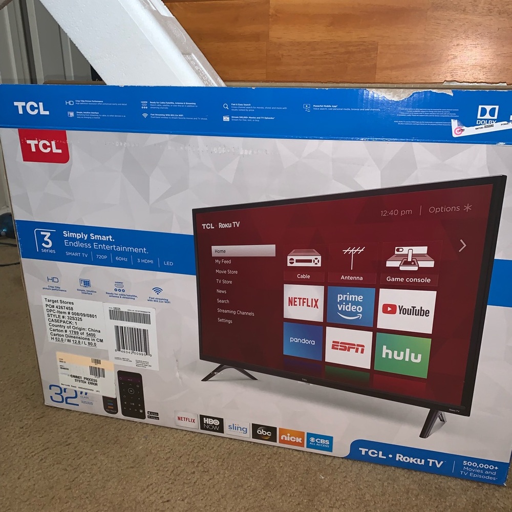 32” Roku Smart Tv w/remote - Picture 3 of 3